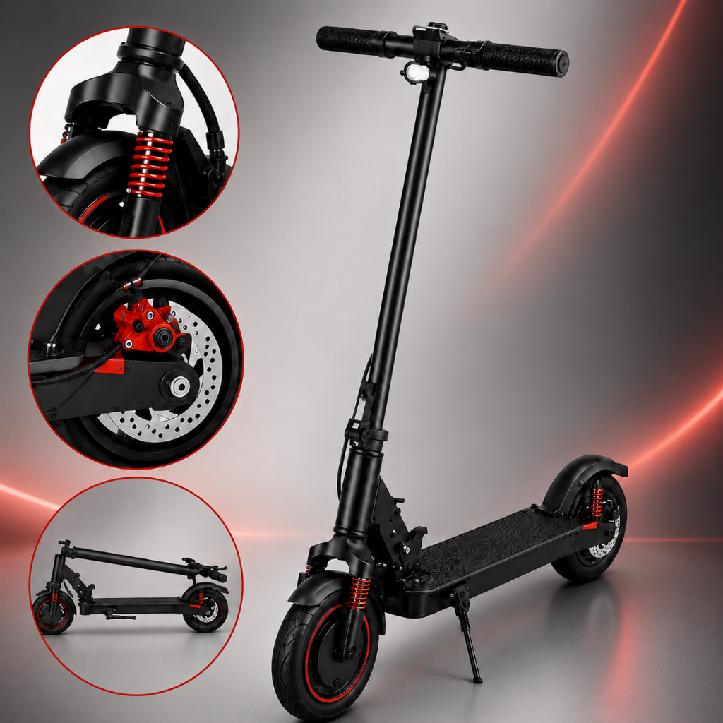 Patinete Elétrico 500W Dobrável Adulto Pneu Duplo Cheio Com Freio