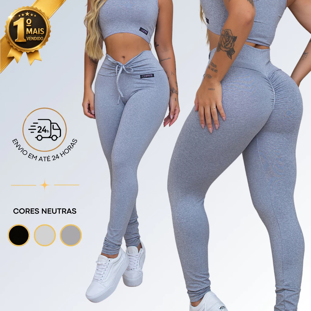 Calça Legging Academia Levanta Bumbum Feminina Fitness Empina Bumbum