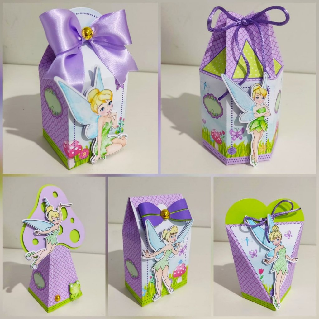 Pegue e Monte Kit Festa Personalizada Sininho ou Tinker Bell / Caixinhas para Festa de Aniversário Lembrançinhas
