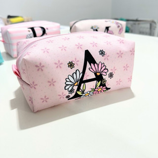 Necesaire box feminina personalizada - Inicial do nome - Presente