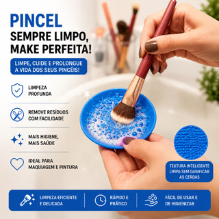 LIMPADOR PINCEL MAQUIAGEM - HIGIÊNIZAÇÃO PROFUNDA - HIGIÊNIZAÇÃO DE PINCEIS DE MAQUIAGEM