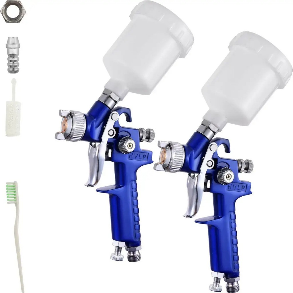 Pistola Pintura H2000 Premium Bico 0.8 Profissional Kit 2 Peças