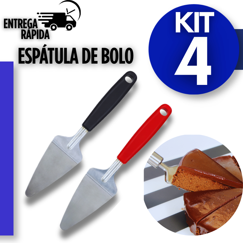 Espátula Inox Premium para Cortar Bolo Torta Pães Utensílio de Cozinha Multiuso Variáveis Utilidades Linha Black