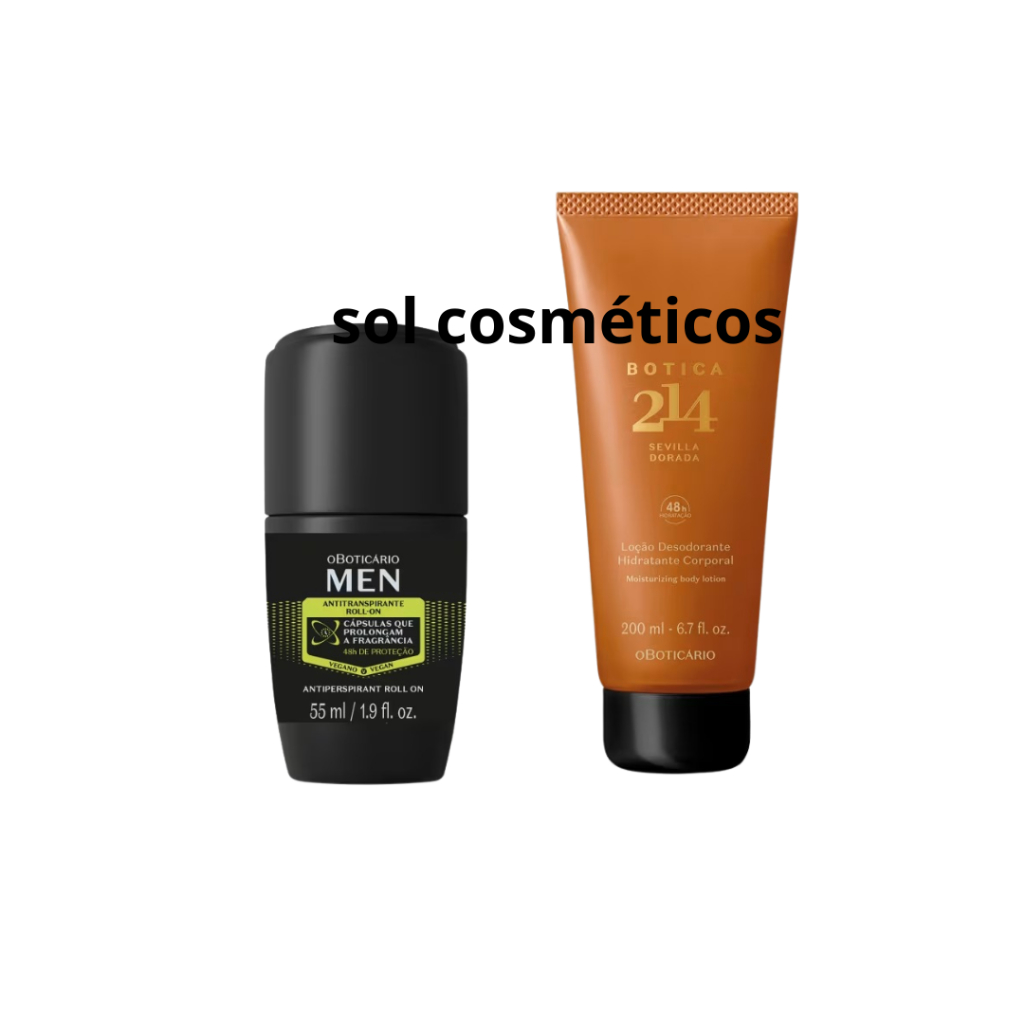 Kit Presente O Boticário: Hidratante Corporal 214 Sevilla Dorada 200 ml + Roll-on Men 55 ml
