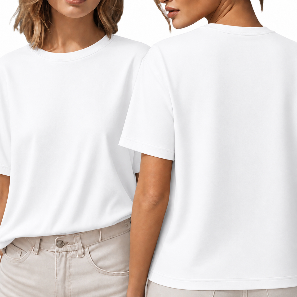 CAMISETA BRANCA BASICA FEMININA ALGODAO CAMISETA DE ALGODAO BASICA FEMININA BRAMCA ALGODAO MACIA NAO DESBOTA ENVIO RAPID