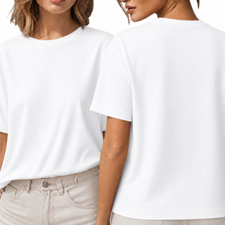 CAMISETA BRANCA BASICA FEMININA ALGODAO CAMISETA DE ALGODAO BASICA FEMININA BRAMCA ALGODAO MACIA NAO DESBOTA ENVIO RAPID
