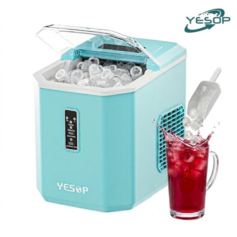 YESOP Máquina De Gelo Portátil 12kg/dia 127V Produção Rápida Turbo Ice Para Casa