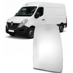 Lente Espelho Retrovisor Renault Master 2009 a 2024 Convexo Com Base