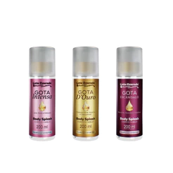 Trio Body Splash Feminino Gota Dourada 200ml - Intensa, D'Ouro e Escândalo