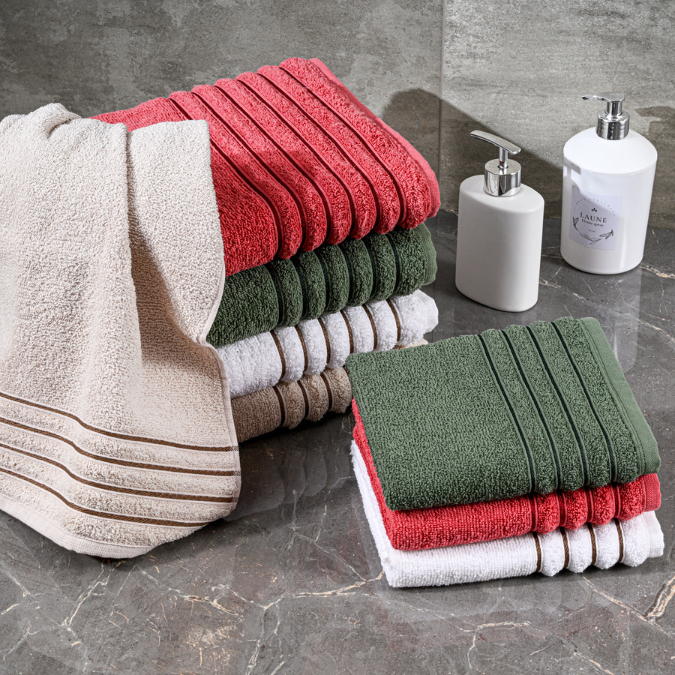 kit 02 Toalhas de Rosto Sortidas 400 G/m2 Grossa Lindas Laune Haus