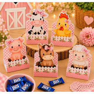 20 porta bis fazendinha, lembrancinha de aniversário, porta doces, personalizados, festa,personalizados.
