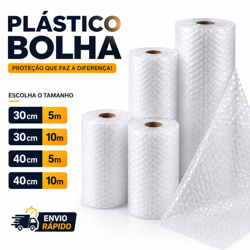 Plástico Bolha  de 30cm ou 40cm por  5m ou 10m  Proteção para E-commerce e Mudanças- Envio Rápido