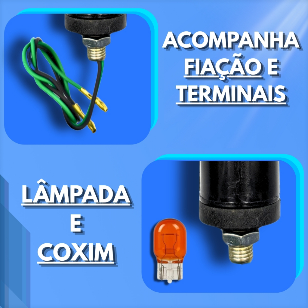 Kit 4 Pisca Seta Semi Fumê Completo Cg Titan Fan 125 150 2000 A 2013 Com Lâmpada — imagem 2 de 2