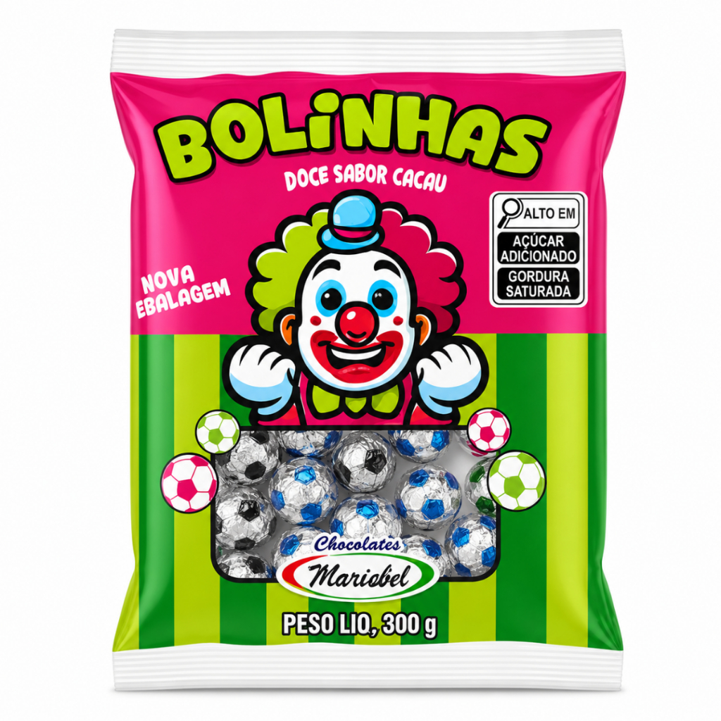Bolinhas Futebol Chocolate Marisbel 50 Unidades 300g