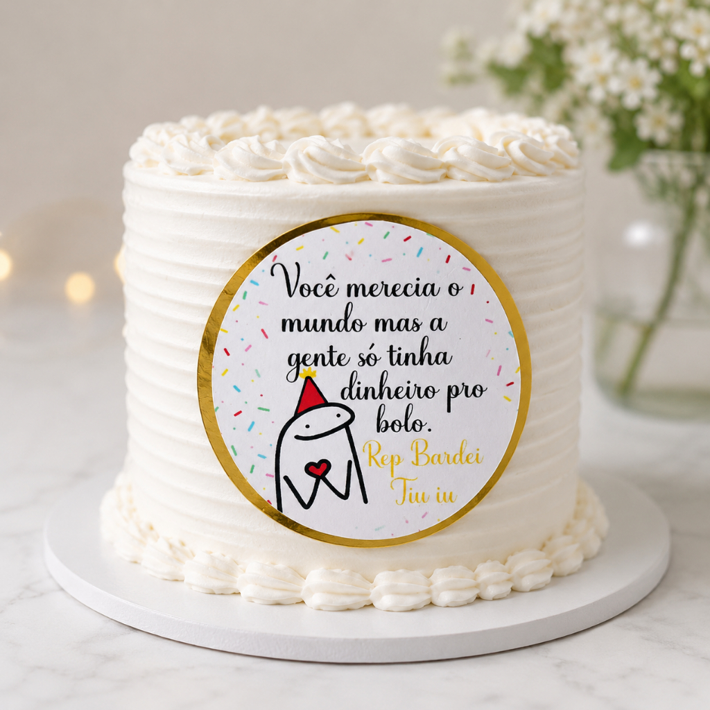 Kit 10 Topo De Bolo Flork Divertido Happy Birthday Para Festa