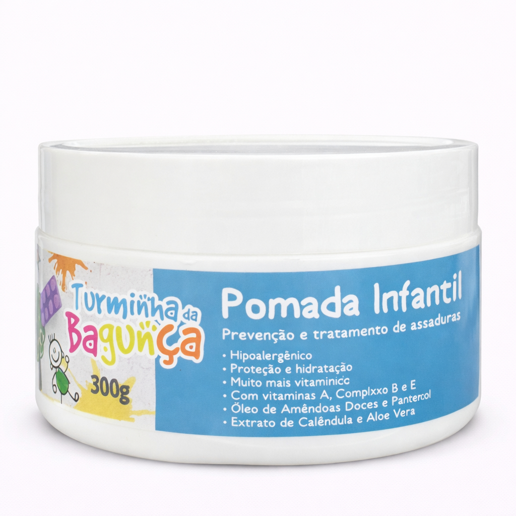 Pomada Assadura Infantil 300g - Prevenção Tratamento Proteção Hidratação Pele Bebê - Turminha da Bagunça