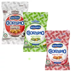 Kit Crokíssimo Amendoim 150g: Pimenta Suave + Salsa e Cebola + Shoyu