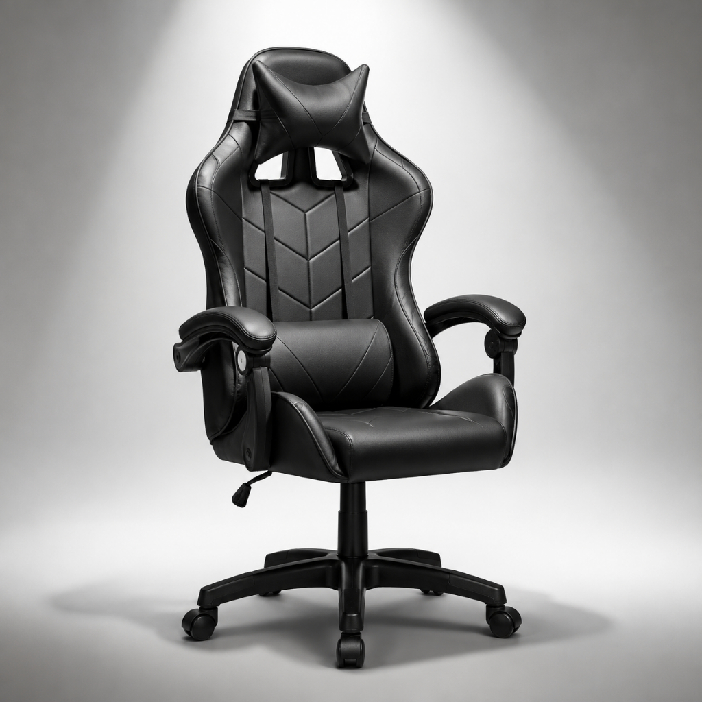 Cadeira Gamer Reclinável Escritório Home Office Ergonômica Confortável Couro Sintético 120kg