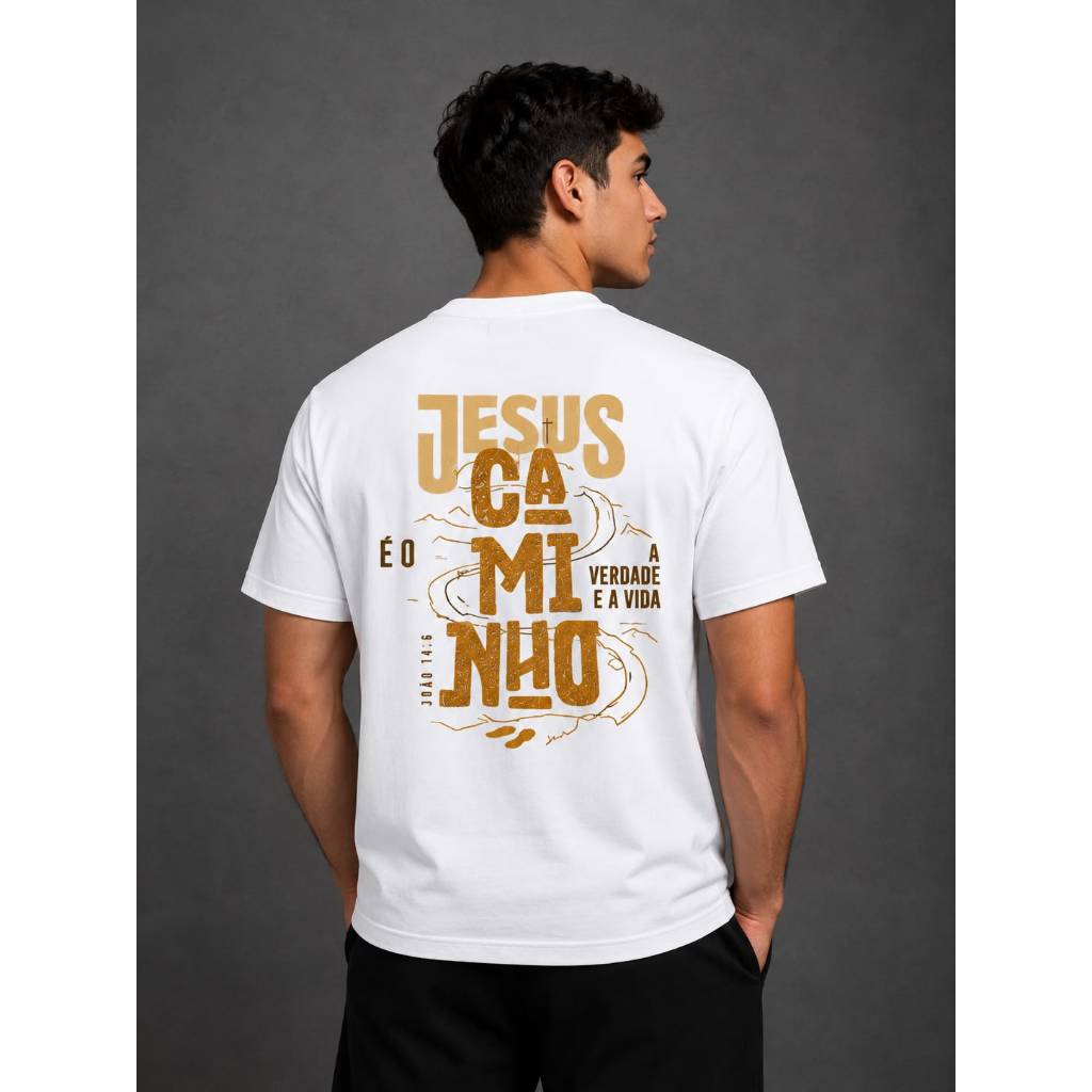 Camiseta Unisex Classica Cristã Evangelico Basica Para Cultos Passeios 100% Algodão Leve Gola Redonda Casual