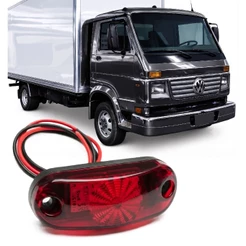 LANTERNA UNIVERSAL PLACA BAU CARRETA LED BIVOLT VERMELHO
