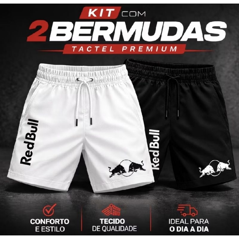 kit 2 Short Mauricinho Tectel Elastano com Secagem Rápida esport ar Livre