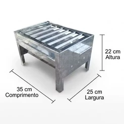 🔥 Churrasqueira Galvanizada Portátil com Grelha 100 % Inox Uruguaia – Compacta