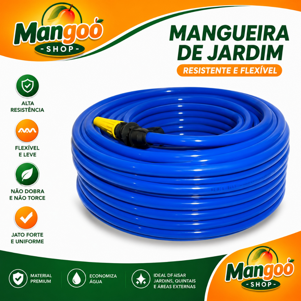 Mangueira Jardim Reforçada Lisa Flexivel 50 30 25 20 15 10 7 Metros