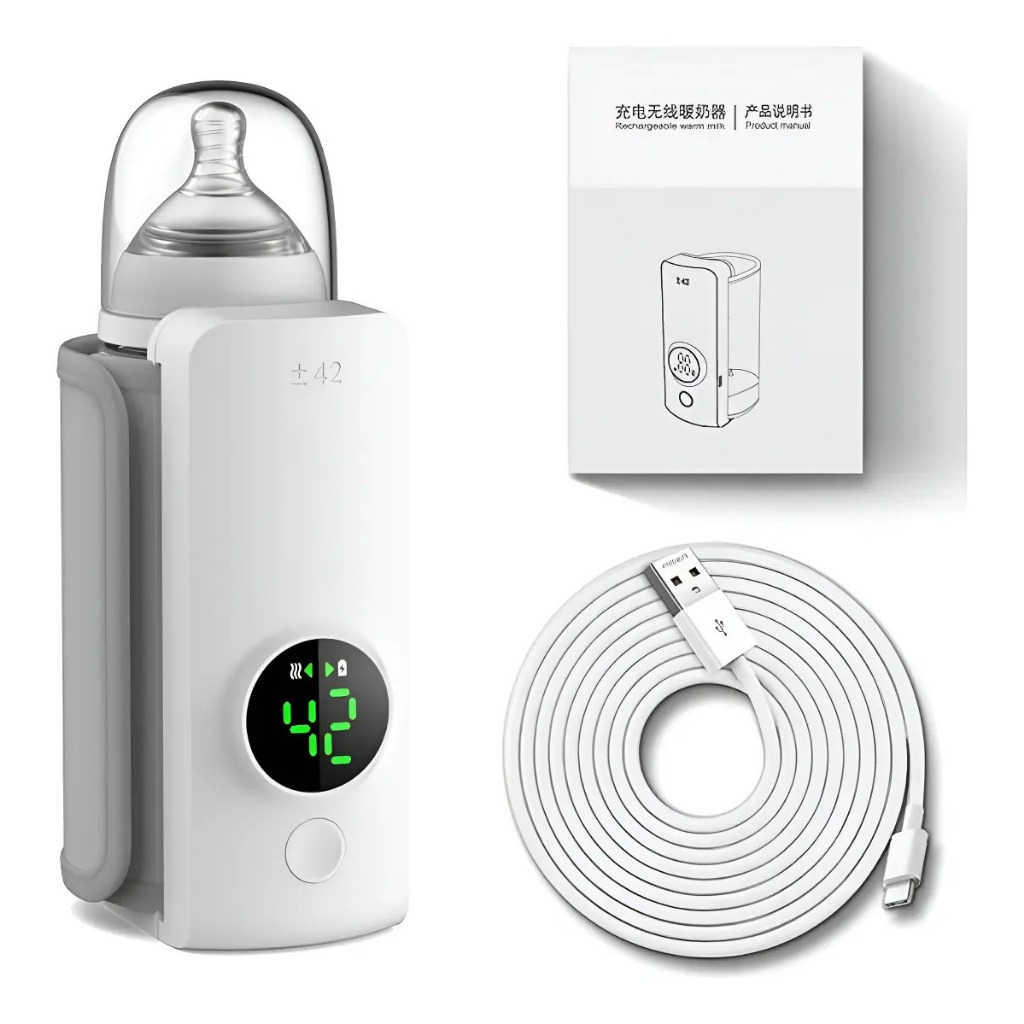 Aquecedor De Mamadeira Portátil Usb Sem Fio Recarregável Térmico