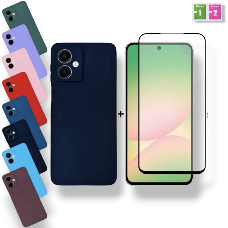 Capa + Película Galaxy A07 4G\5G Capinha Aveludada Anti Impacto Samsung Proteção Premium