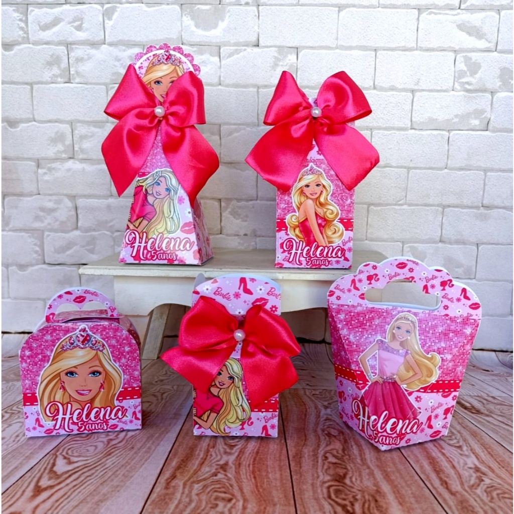Kit Caixas Barbie Personalizados para Festa Infantil/ Caixas Barbie Personalizadas / Lembrancinhas Barbie