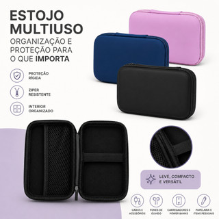 Estojo Organizador Rígido para Cabos (Brinde e Presentes Personalizados)