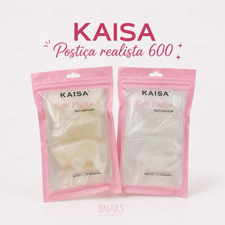 Postiça Realista KAISA 600 Unidades Bailarina Curvatura C Natural e Transparente