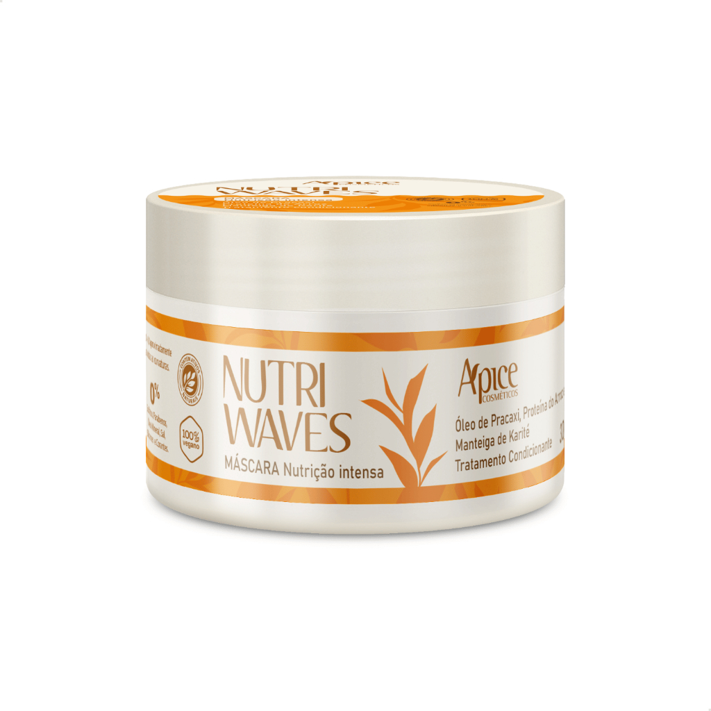 Máscara Nutri Waves Ápice 300g Nutrição Intensa Anti-Frizz Cabelos Ondulados Cacheados e Crespos