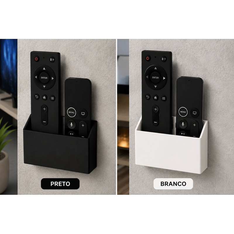 Suporte para Controle Remoto de Parede | Organizador para TV, Ar-Condicionado e 