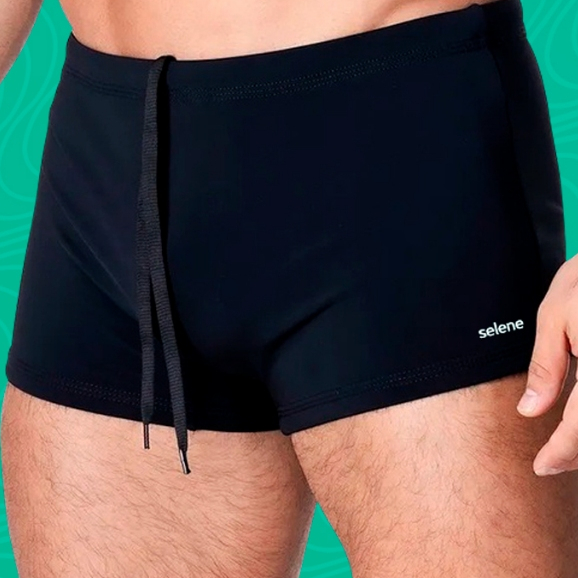 Sunga Boxer Masculina Selene Sunga Boxer Poliamida UV50+ Praia Piscina Natação A