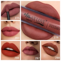 Batom Matte Líquido 24 30 48 horas Max Love Escolha as Cores Promoção Batons Vinho Vermelho Rosa Nude