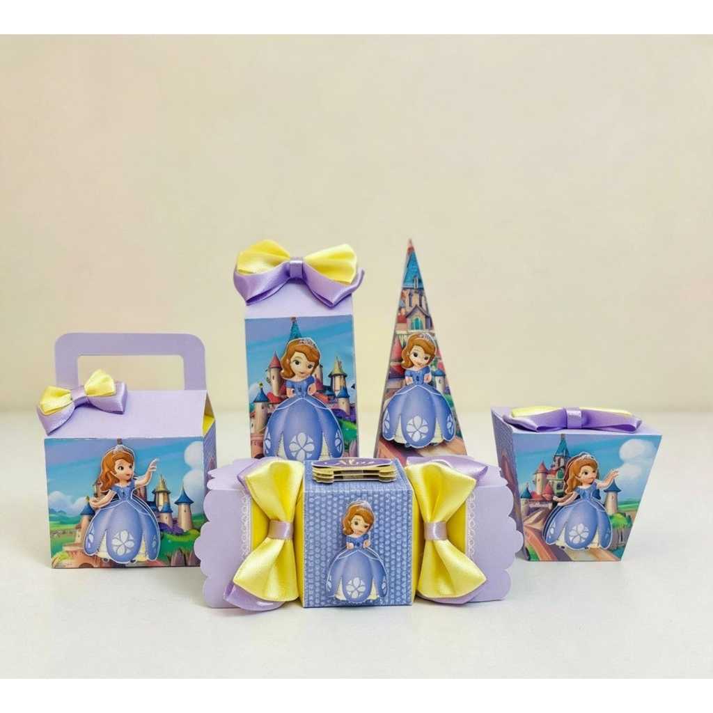 Kit Festa Personalizado Princesa Sofia - Caixinhas - Festa - Aniversario - Lembrancinha