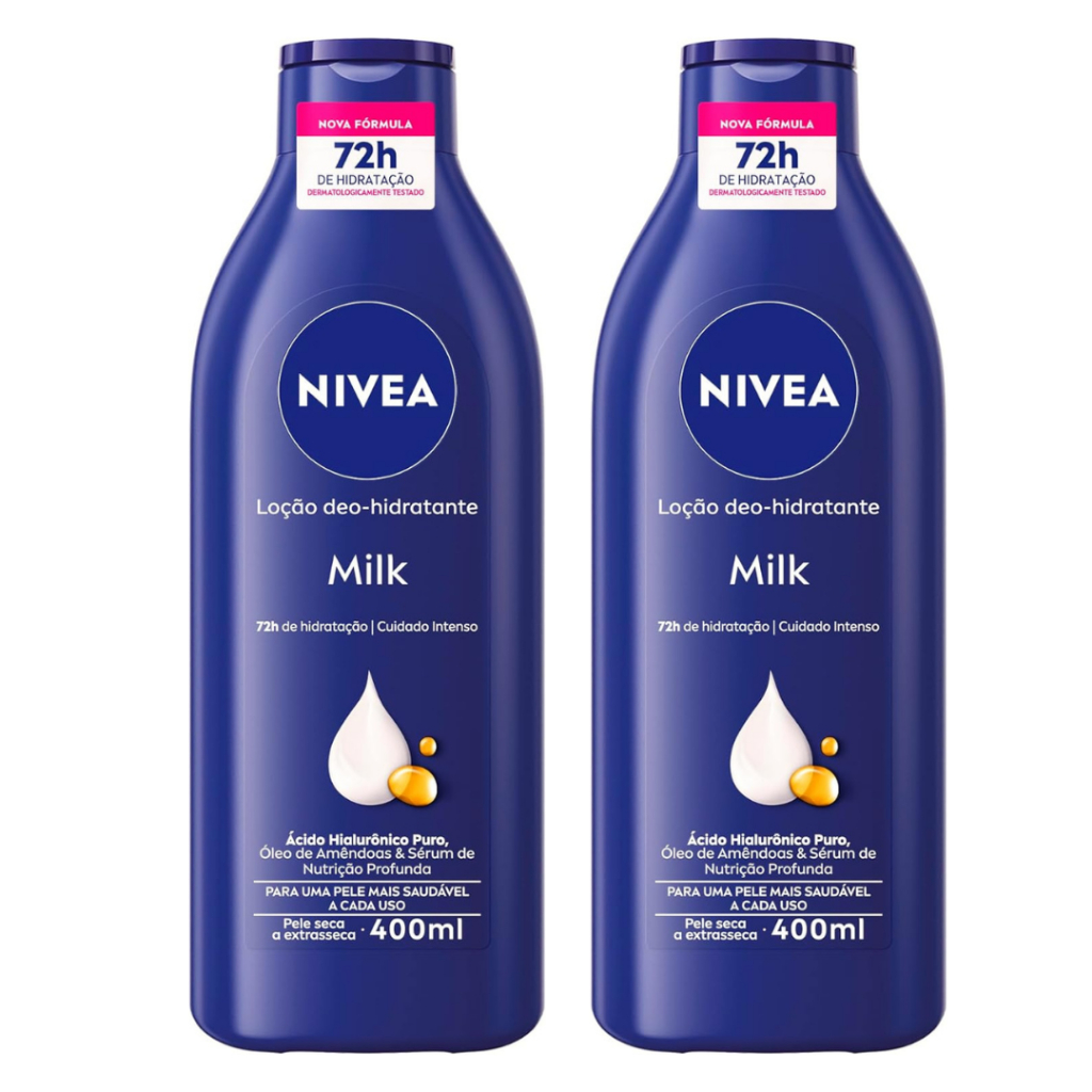 Kit Hidratante Nivea Milk 400ml cada - 02 unidades