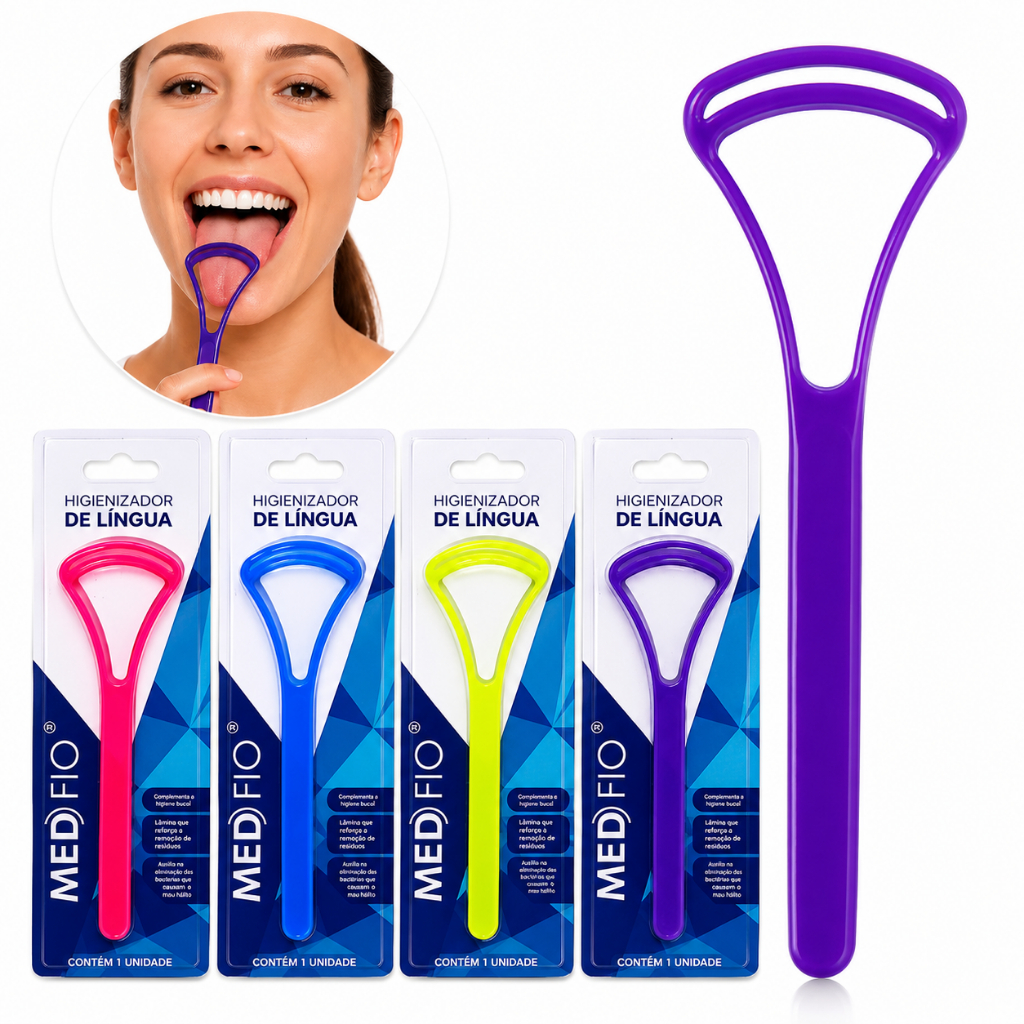 Limpador Raspador De Língua Higiene Bucal Medfio