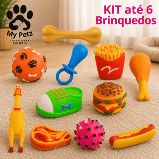 KIT Mordedor Com Apito, Brinquedo Cachorro Pet Pequeno Médio Porte Brinquedinho Pet Morde…