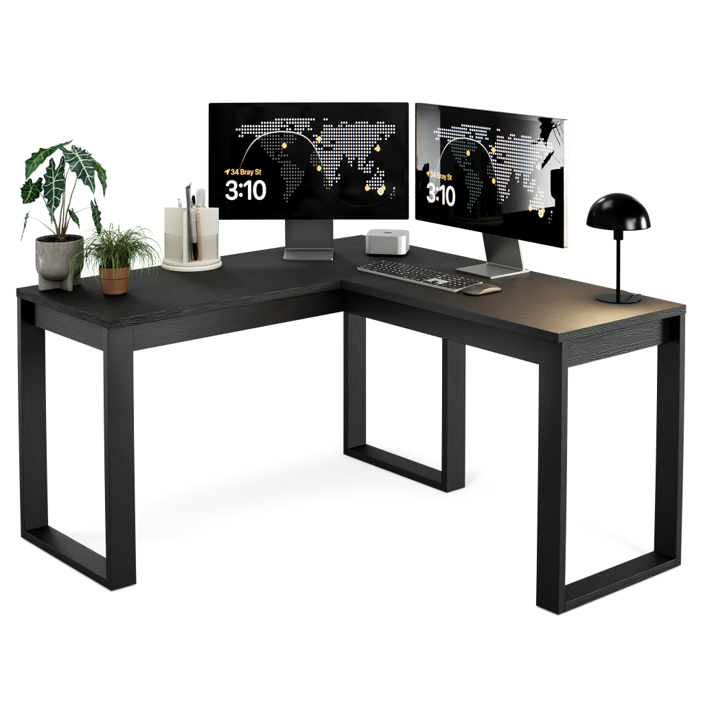 Escrivaninha De Canto Home Office Industrial Berlim Em L Mesa Grande Para Escritório E Quarto MDF Resistente