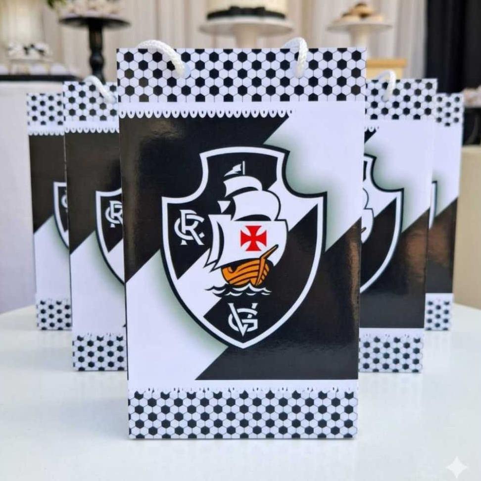 Sacolinha Personalizada P- Lembrancinhas-Envio Rápido- Vasco- futebol -pegue e monte