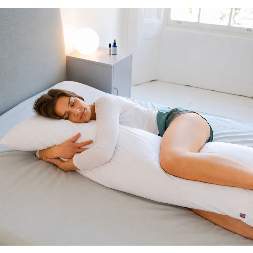 ENTREGA RÁPIDA! Travesseiro de Corpo Macio Enchimento em Fibra 120x35cm Kit com 2 ou Unitário