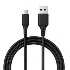 Cabo Carregador Turbo USB Tipo C ou IOS Reforçado 1 Metro Carregamento Rápido Android ou Iphone