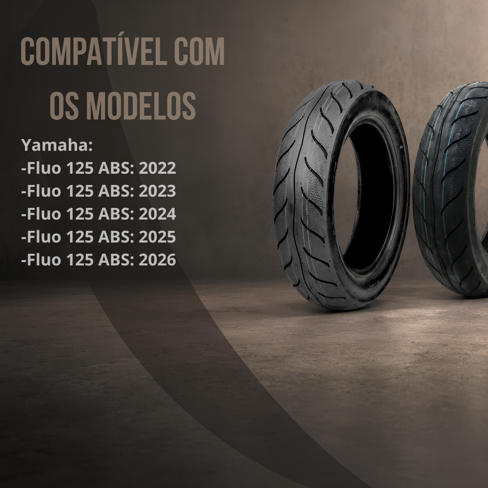 Casal Pneu 100/90-12 +110/90-12 S/câmara K6009 Kenda Fluo125 — imagem 2 de 2