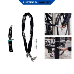 Trava Cabo De Aço Cadeado Segurança Bike Moto Espiral Anti-Roubo 800*5mm-LUATEK