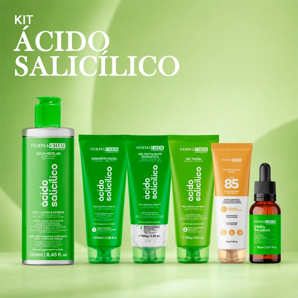 Kit Skincare Completo c/Protetor 85 FPS Beleza e Cuidado Facial para Rotina de Autocuidado Dermachem — imagem 2 de 2