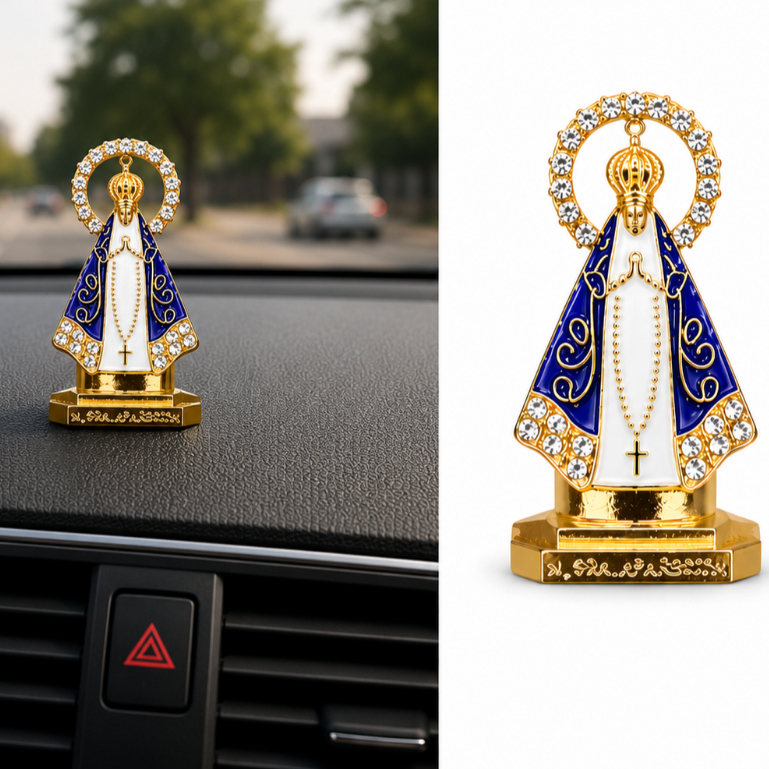 Nossa Senhora Aparecida Painel Carro Mini Imagem Adesiva Santinha Automotiva Decoração Religiosa Católica