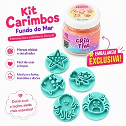 Kit 5 Carimbos Brigadeiro Fundo do Mar Docinhos Confeitaria CD-150
