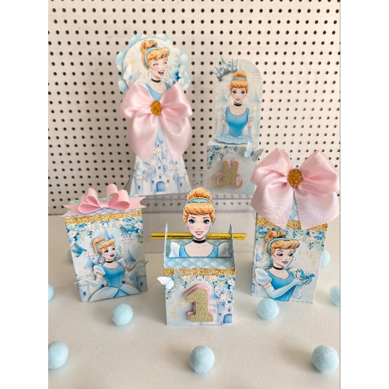 Personalizados infantil para mesa e lembrancinhas Princesa Cinderela